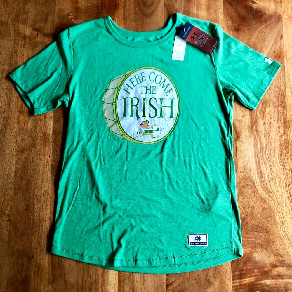 Notre Dame Under Armour Iconic Irish Triblend Tee